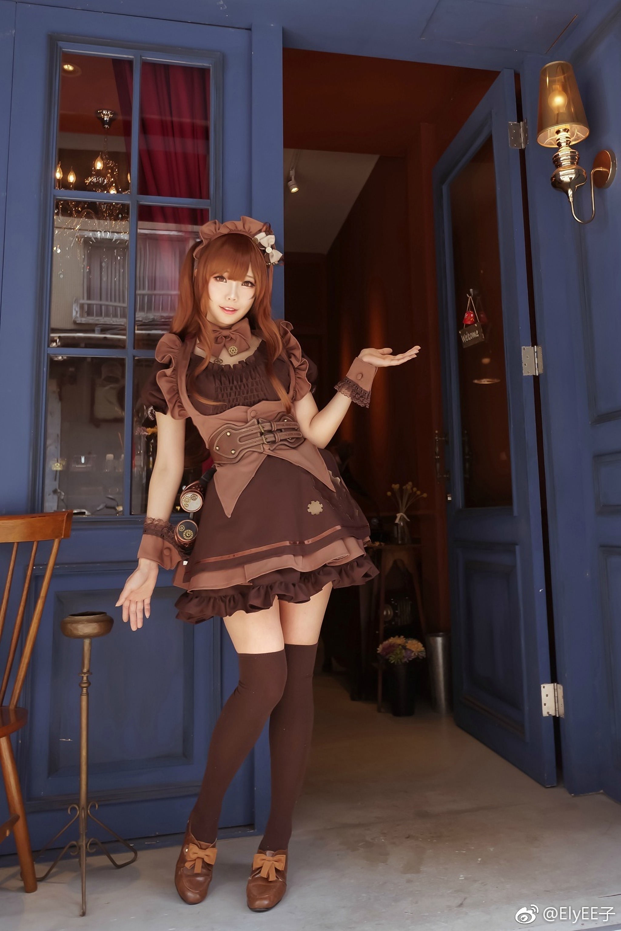 图片[1]-ElyEE子 – NO.034 女仆咖啡店 [17P]-XikXak